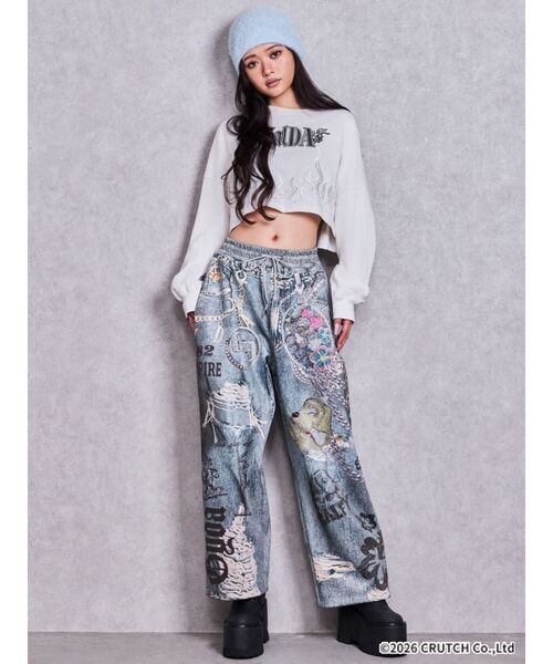 GYDA(ジェイダ)の「GYDA×GALFY GalDA graphic denim likeパンツ(その他パンツ・レディース・インディゴブルー・FREE)」の15枚目の写真