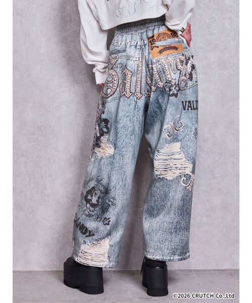 GYDA(ジェイダ)の「GYDA×GALFY GalDA graphic denim likeパンツ(その他パンツ・レディース・インディゴブルー・FREE)」の12枚目の写真
