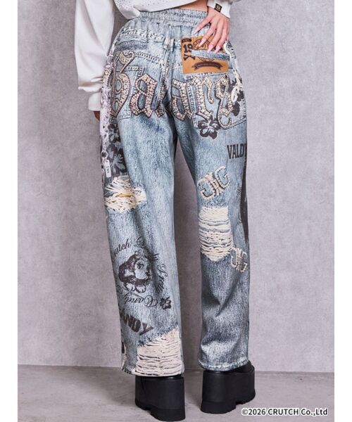 GYDA(ジェイダ)の「GYDA×GALFY GalDA graphic denim likeパンツ(その他パンツ・レディース・インディゴブルー・FREE)」の11枚目の写真