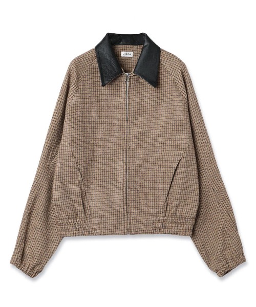 JIEDA(ジエダ)の「JIEDA / ジエダ LEATHER COLLAR SHORT JACKET(その他アウター・メンズ・ブラウン/ブラック・1/2)」の1枚目の写真