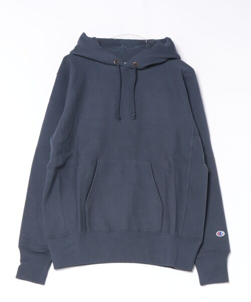 Champion(チャンピオン)の「【CHAMPION/チャンピオン】【コットン素材はアメリカ綿100%】REVERSE WEAVE リバースウィーブ 裏起毛フーデッドスウェットシャツ プルオーバーパーカー フーディ C3-Y132 サステナブルコットン エクスパンションガゼット タフ ネームタグ ユニセックス(パーカー・メンズ・ブラック/ダークネイビー/オフホワイト/グレー・XX-LARGE/LARGE/X-LARGE/MEDIUM)」の4枚目の写真