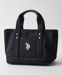 U.S. POLO ASSN.（ユーエスポロアッスン）の「【U.S. POLO ASSN./ユーエスポロアッスン】【不動の人気を誇るキャンバストートバッグ】リバイバルトート Sサイズ 綿100% ミニトート キャンバス ロゴトートバッグ 天ファスナー 内ポケット USPA-1862（トートバッグ）」