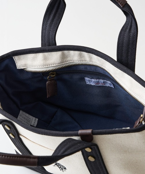 U.S. POLO ASSN.(ユーエスポロアッスン)の「【U.S. POLO ASSN./ユーエスポロアッスン】【不動の人気を誇るキャンバストートバッグ】リバイバルトート Sサイズ 綿100% ミニトート キャンバス ロゴトートバッグ 天ファスナー 内ポケット USPA-1862(トートバッグ・レディース・ブラウン/ホワイト/オフホワイト/ダークブルー/クリアブルー/グリーン/ブルー・FREE)」の15枚目の写真