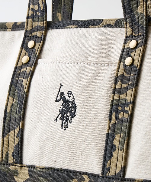 U.S. POLO ASSN.(ユーエスポロアッスン)の「【U.S. POLO ASSN./ユーエスポロアッスン】【不動の人気を誇るキャンバストートバッグ】リバイバルトート Sサイズ 綿100% ミニトート キャンバス ロゴトートバッグ 天ファスナー 内ポケット USPA-1862(トートバッグ・レディース・ブラウン/ホワイト/オフホワイト/ダークブルー/クリアブルー/グリーン/ブルー・FREE)」の22枚目の写真