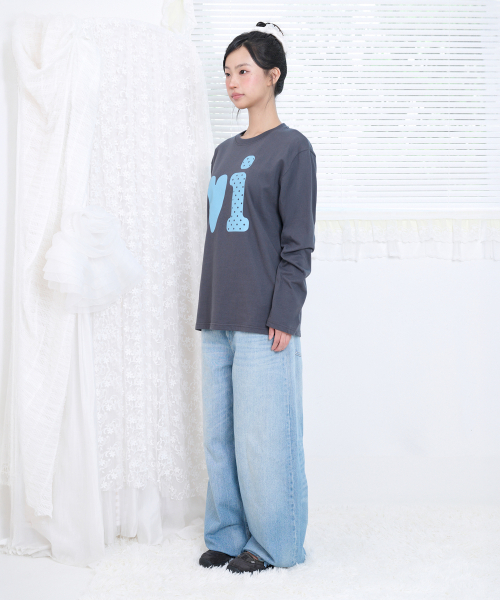 Video Jockey（ビデオジョッキー）の「ビビ LS Tシャツ [チャコール]（Tシャツ/カットソー・レディース・チャコール・MEDIUM/SMALL）」の2枚目の写真
