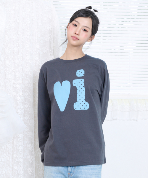 Video Jockey（ビデオジョッキー）の「ビビ LS Tシャツ [チャコール]（Tシャツ/カットソー・レディース・チャコール・MEDIUM/SMALL）」の4枚目の写真