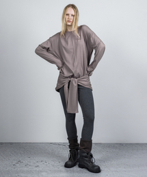 KNIT SOCK PANTS MELANGE CHARCOAL