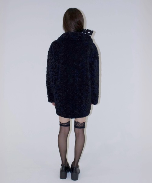 REINE NOIRE(レーヌノワール)の「boa coat jacket. / ボア コート ジャケット(チェスターコート・レディース・ブラック・FREE)」の16枚目の写真