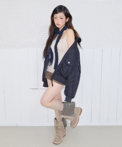 MIRECO(ミレコ)の「FLIGHT BOMBER JK BLUE BLACK(ブルゾン・レディース・その他・FREE)」の3枚目の写真