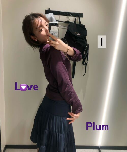 HAVISM（ヘビズム）の「W NAME CARD L/S TEE(PLUM)（Tシャツ/カットソー・レディース・その他・FREE）」の12枚目の写真