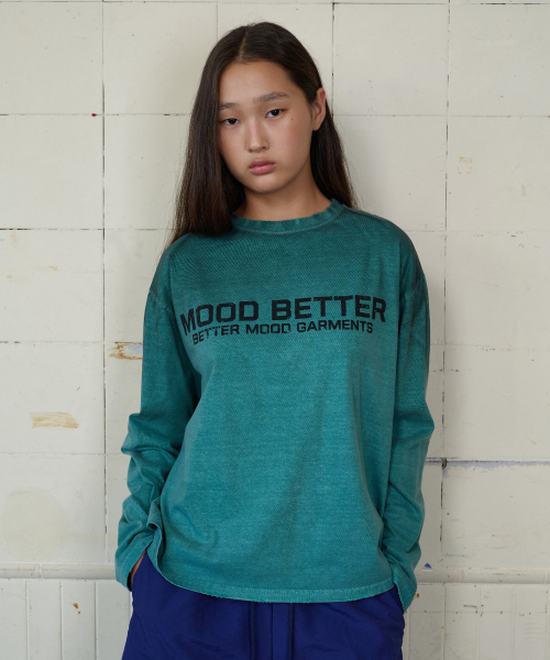 MOODBETTER(ムード ベター)の「VINTAGE LETTERING LONG SLEEVE GREEN(Tシャツ/カットソー・レディース・その他・FREE)」の1枚目の写真