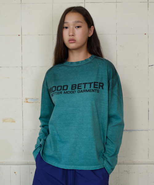 MOODBETTER(ムード ベター)の「VINTAGE LETTERING LONG SLEEVE GREEN(Tシャツ/カットソー・レディース・その他・FREE)」の2枚目の写真