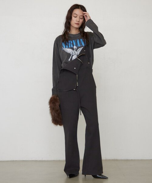 LOUNGEDRESS（ラウンジドレス）の「《ZOZO限定/名品》デニムオールインワン 秋服（つなぎ/オールインワン・レディース・ブルー/ブラック・36/38）」の6枚目の写真