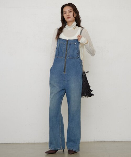 LOUNGEDRESS（ラウンジドレス）の「《ZOZO限定/名品》デニムオールインワン 秋服（つなぎ/オールインワン・レディース・ブルー/ブラック・36/38）」の11枚目の写真