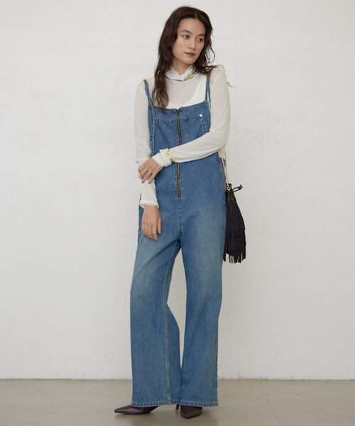 LOUNGEDRESS（ラウンジドレス）の「《ZOZO限定/名品》デニムオールインワン 秋服（つなぎ/オールインワン・レディース・ブルー/ブラック・36/38）」の12枚目の写真