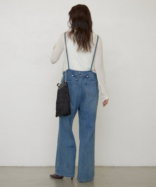 LOUNGEDRESS（ラウンジドレス）の「《ZOZO限定/名品》デニムオールインワン 秋服（つなぎ/オールインワン・レディース・ブルー/ブラック・36/38）」の15枚目の写真