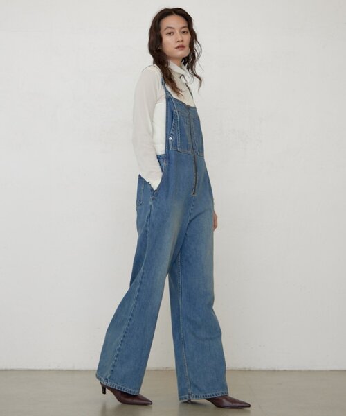 LOUNGEDRESS（ラウンジドレス）の「《ZOZO限定/名品》デニムオールインワン 秋服（つなぎ/オールインワン・レディース・ブルー/ブラック・36/38）」の16枚目の写真
