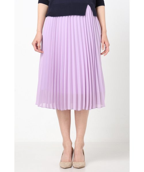 FIGARO Paris（フィガロパリ）の「シフォン プリーツスカート◆（スカート・レディース・パープル/ベージュ・38/36）」の3枚目の写真