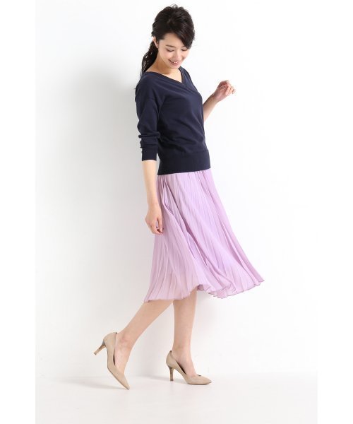 FIGARO Paris（フィガロパリ）の「シフォン プリーツスカート◆（スカート・レディース・パープル/ベージュ・38/36）」の11枚目の写真