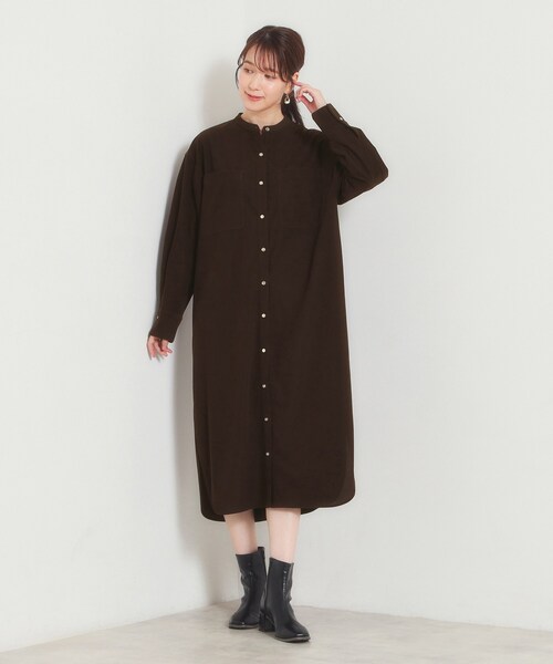 ITS'DEMO(イッツデモ)の「コーデュロイワンピース(ワンピース・レディース・ブラウン系その他/アイボリー系/ネイビー系・00)」の6枚目の写真