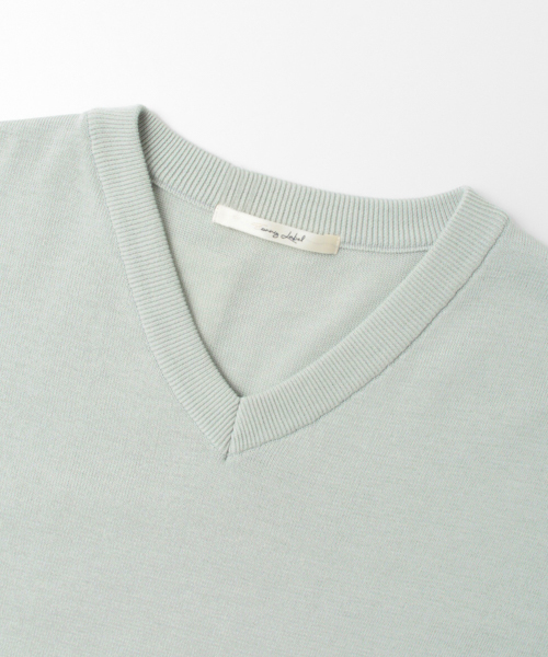 URBAN RESEARCH Sonny Label（アーバンリサーチサニーレーベル）の「Sonny Label 綿混Vネックオーバーニット（ニット/セーター・レディース・オフホワイト/ブルー系その他/ミント/ピンク・FREE）」の19枚目の写真