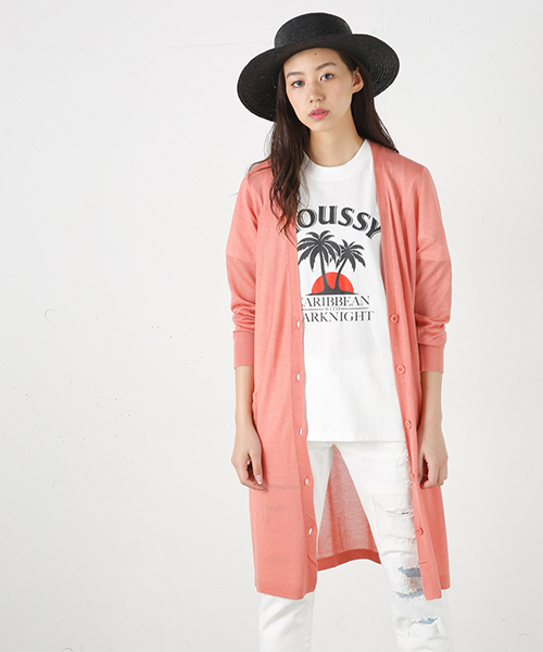 MOUSSY(マウジー)の「BAMBOO CDK(カーディガン/ボレロ・レディース・ライトグレー/カーキ/ピンク系その他/オフホワイト/ブラック・FREE)」の1枚目の写真