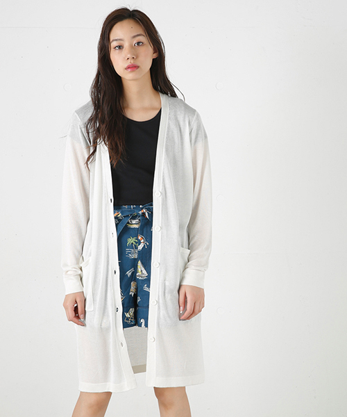 MOUSSY(マウジー)の「BAMBOO CDK(カーディガン/ボレロ・レディース・ライトグレー/カーキ/ピンク系その他/オフホワイト/ブラック・FREE)」の2枚目の写真