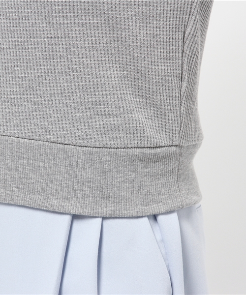 E hyphen world gallery（イーハイフンワールドギャラリー）の「5S サｰマルクロップパｰカｰ（パーカー・レディース・ブラック/オフホワイト/グレー・FREE）」の9枚目の写真