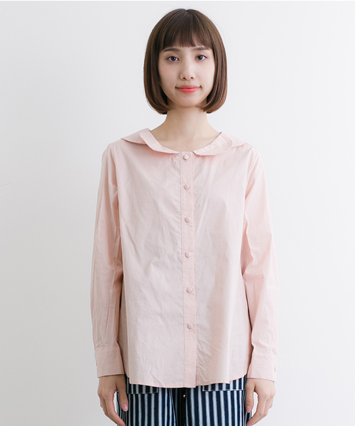 MERLOT（メルロー）の「フラワー襟ブラウス2419（シャツ/ブラウス・レディース・ホワイト/グリーン/ピンク系その他2/ブラック/ブルー/ピンク・FREE）」の12枚目の写真