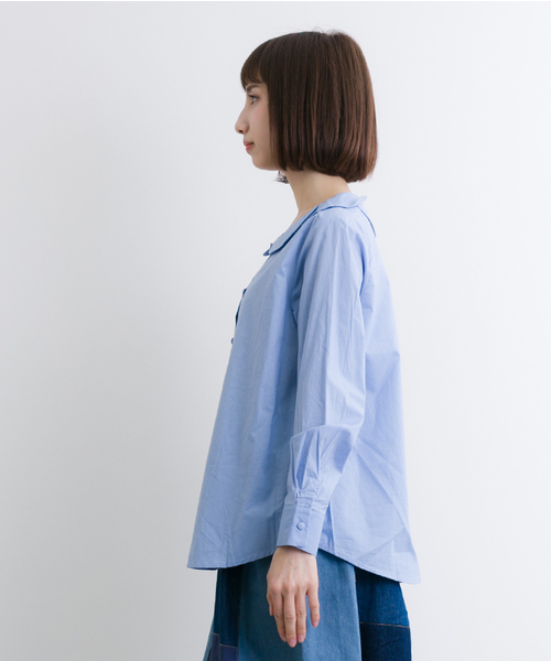 MERLOT（メルロー）の「フラワー襟ブラウス2419（シャツ/ブラウス・レディース・ホワイト/グリーン/ピンク系その他2/ブラック/ブルー/ピンク・FREE）」の15枚目の写真