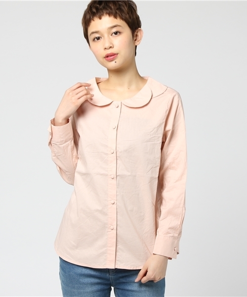 MERLOT（メルロー）の「フラワー襟ブラウス2419（シャツ/ブラウス・レディース・ホワイト/グリーン/ピンク系その他2/ブラック/ブルー/ピンク・FREE）」の20枚目の写真