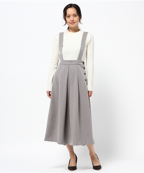 LBC（エルビーシー）の「スパンサス付きタックスカート                （スカート・レディース・ブラウン/グレー・MEDIUM/LARGE）」の10枚目の写真