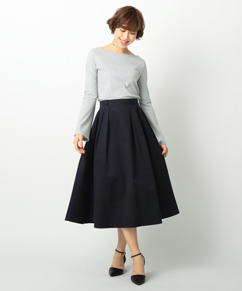 UNRELISH（アンレリッシュ）の「ツイルフレアースカート（スカート・レディース・ネイビー/ベージュ/キャメル/グリーン・MEDIUM）」の3枚目の写真