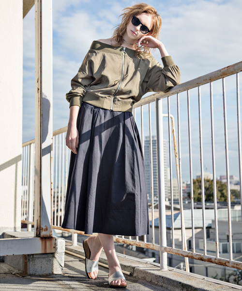 UNRELISH（アンレリッシュ）の「ツイルフレアースカート（スカート・レディース・ネイビー/ベージュ/キャメル/グリーン・MEDIUM）」の18枚目の写真