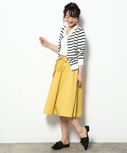 VIS（ビス）の「異素材スキッパーフレンチスリーブブラウス（シャツ/ブラウス・レディース・サックスブルー/ホワイト/ライトグリーン/ピンク/ブラック・FREE）」の17枚目の写真