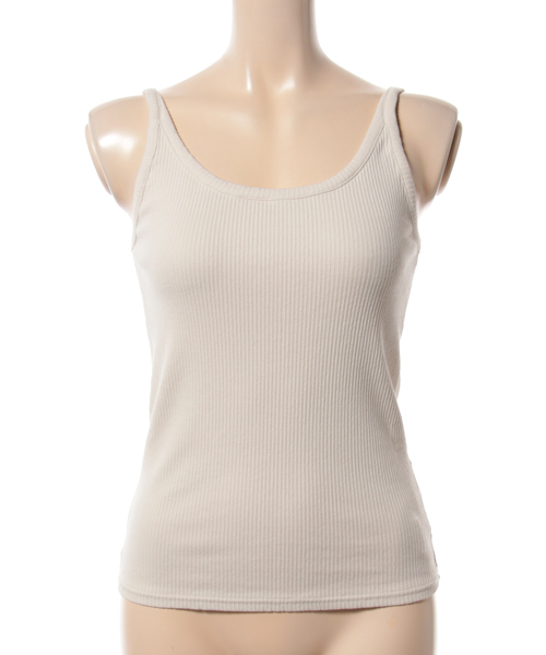 CITYSHOP（シティーショップ）の「ランダムテレコキャミ（キャミソール・レディース・ブラック/ホワイト/ベージュ・FREE）」の3枚目の写真