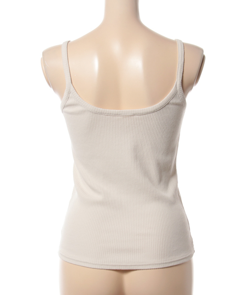 CITYSHOP（シティーショップ）の「ランダムテレコキャミ（キャミソール・レディース・ブラック/ホワイト/ベージュ・FREE）」の5枚目の写真