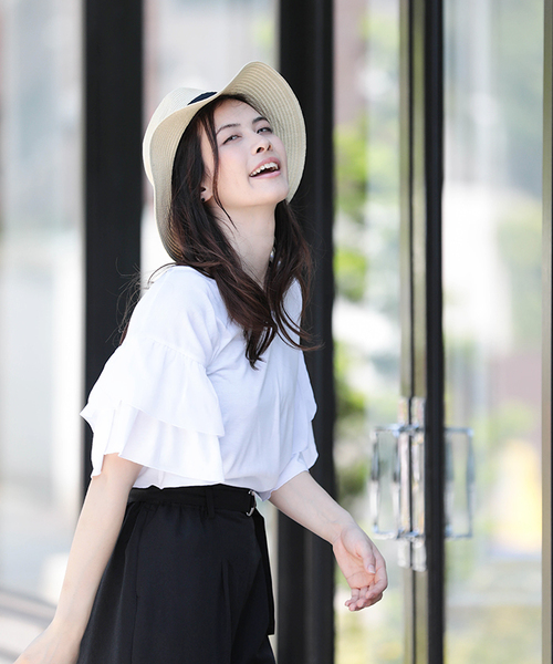 WEGO（ウィゴー）の「WEGO/【WEB限定】フリル袖カットソー（Tシャツ/カットソー・レディース・ブラック/ホワイト/ネイビー・FREE）」の20枚目の写真