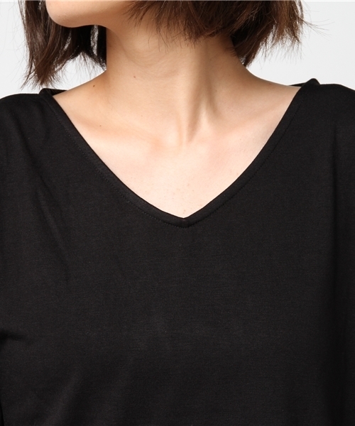 WEGO（ウィゴー）の「WEGO/【WEB限定】フリル袖カットソー（Tシャツ/カットソー・レディース・ブラック/ホワイト/ネイビー・FREE）」の7枚目の写真