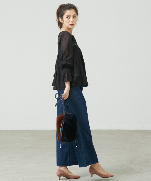 interstaple（インターステイプル）の「【WEB別注】ファー巾着（ショルダーバッグ・レディース・ワインレッド/グレー/ネイビー・FREE）」の18枚目の写真