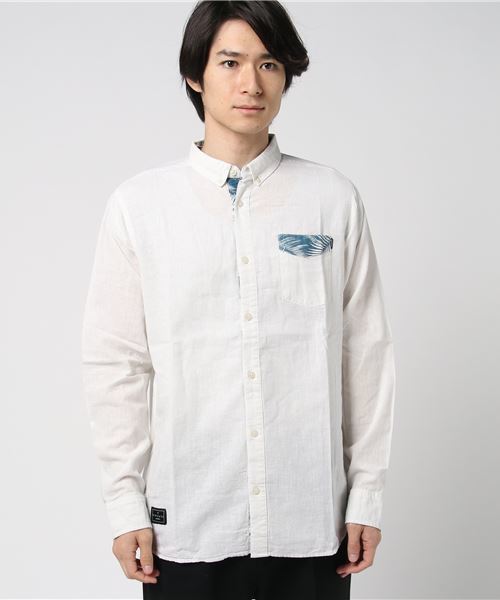 rip curl（リップカール）の「L/Sｼｬﾂ（シャツ/ブラウス・メンズ・ネイビー/オフホワイト/ピンク・LARGE/MEDIUM）」の2枚目の写真