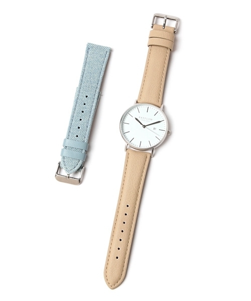 ♯8　19ｓｓ　新品未使用　【　ベイフロー BAYFROW　】 ダメージリペアハイパーストレッチスリムスキニ―デニム　32インチ　インスタ話題 セールBAYFLOW／フラットラウンドウォッチ 18SS（アナログ腕時計