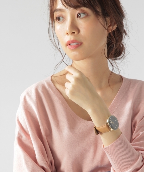 BAYFLOW(ベイフロー)の「BAYFLOW/フラットラウンドウォッチ 18SS(アナログ腕時計・レディース・ブラック/グレー/ブラウン/ベージュ・FREE)」の8枚目の写真