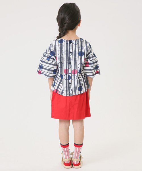 apres les cours(アプレレクール)の「ポケットフリルスカート(スカート・キッズ・ベージュ/レッド・100/120/90/140/110/130)」の6枚目の写真