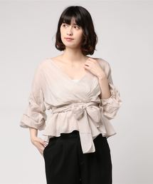 laboratory work | ラッフルショートスリーブカシュクールシャツ(シャツ/ブラウス)