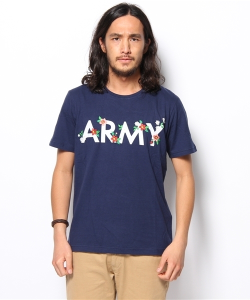 WEGO（ウィゴー）の「WEGO/ARMYロゴTee（S）（Tシャツ/カットソー・メンズ・ホワイト/カーキ/ネイビー・MEDIUM/LARGE）」の4枚目の写真