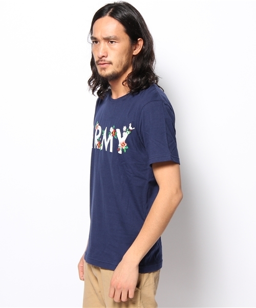 WEGO（ウィゴー）の「WEGO/ARMYロゴTee（S）（Tシャツ/カットソー・メンズ・ホワイト/カーキ/ネイビー・MEDIUM/LARGE）」の5枚目の写真