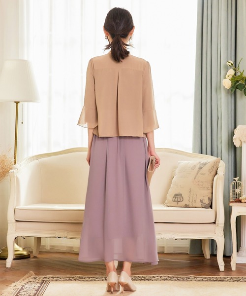 DRESS STAR(ドレス スター)の「7分丈薄手シフォンパーティボレロ結婚式カーディガン(カーディガン/ボレロ・レディース・ナチュラル/ブラック/グレー/ラベンダー/ネイビー/ブルーグレー/ベージュ/カーキ・L/M/S/XL/XXL)」の15枚目の写真