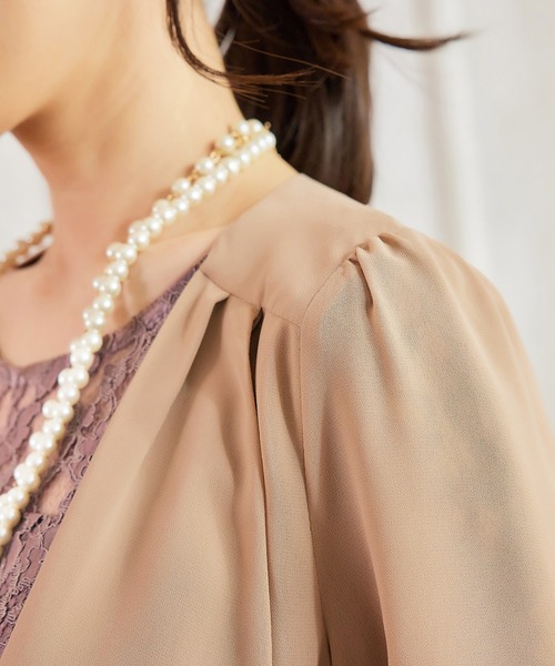 DRESS STAR(ドレス スター)の「7分丈薄手シフォンパーティボレロ結婚式カーディガン(カーディガン/ボレロ・レディース・ナチュラル/ブラック/グレー/ラベンダー/ネイビー/ブルーグレー/ベージュ/カーキ・L/M/S/XL/XXL)」の19枚目の写真
