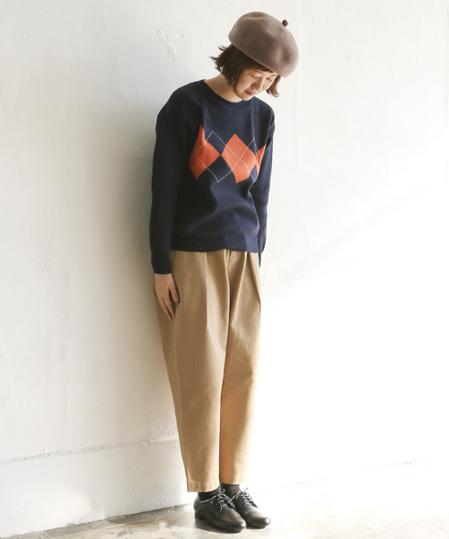 LBC(エルビーシー)の「アーガイルジャガードニットプルオーバー(ニット/セーター・レディース・ネイビー/グレー・M)」の8枚目の写真